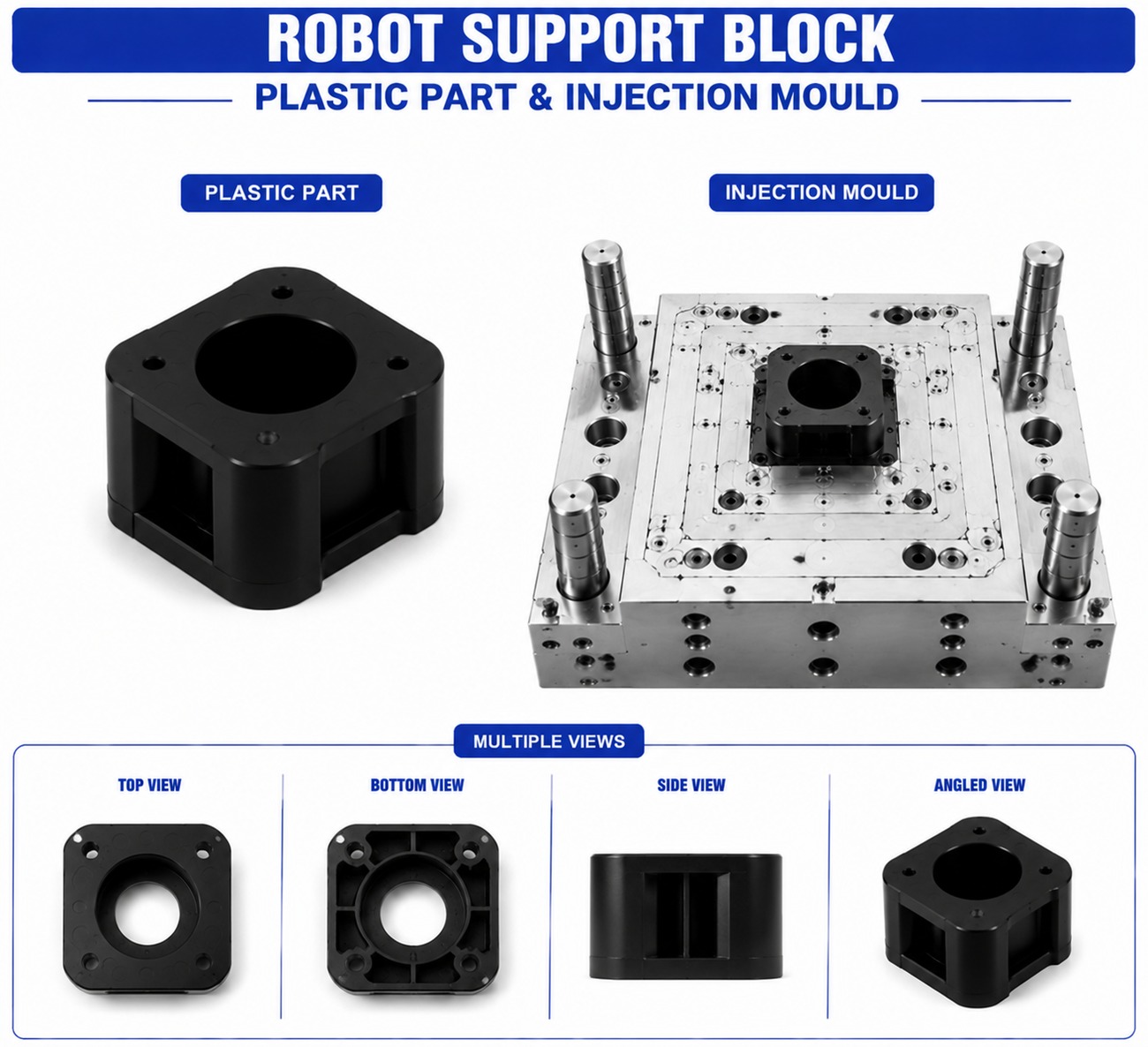 Robot Plastic Support Block Mould and Moulding Services